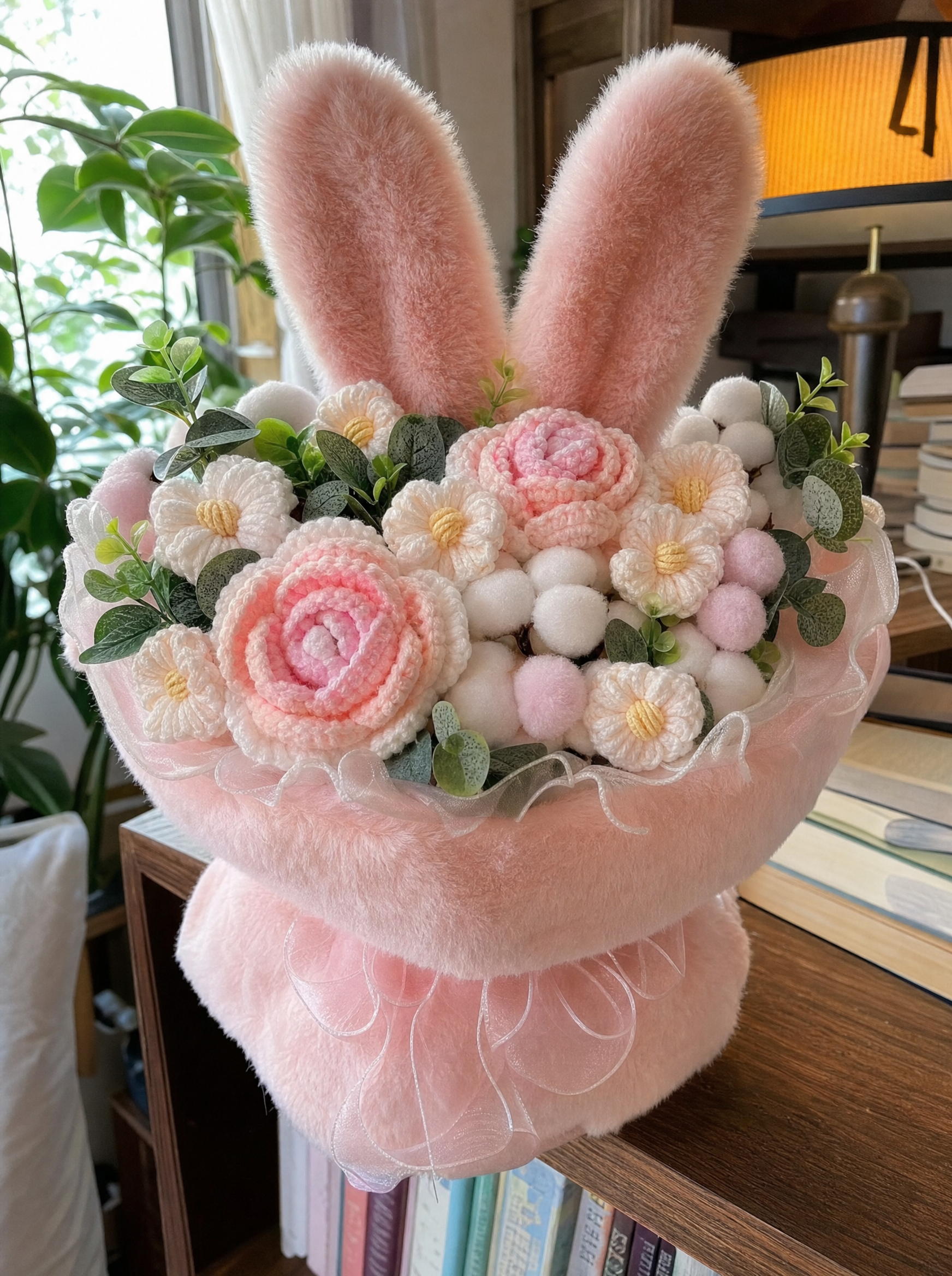 Hand-Knitted Bunny Bouquet