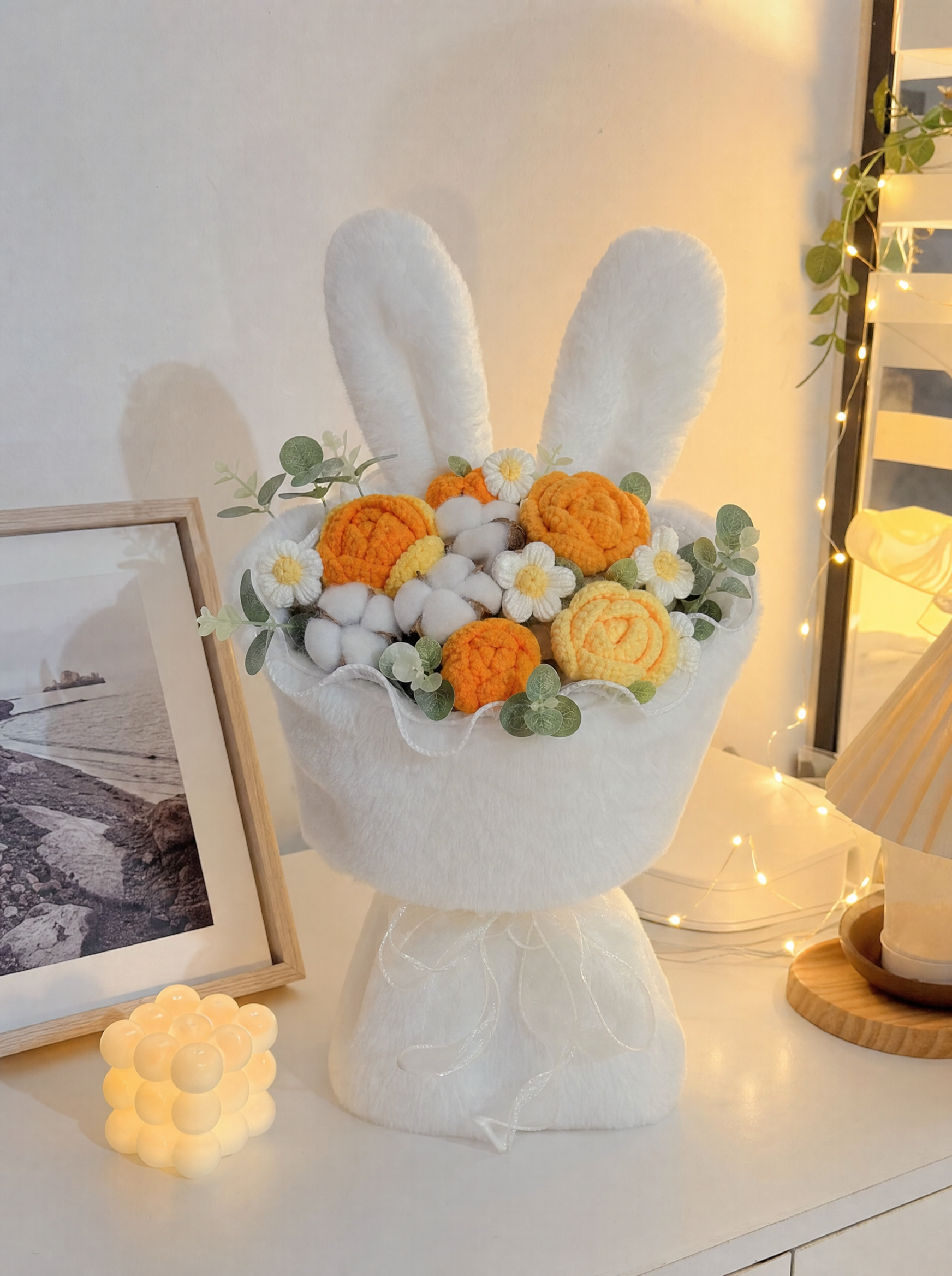 Hand-Knitted Bunny Bouquet