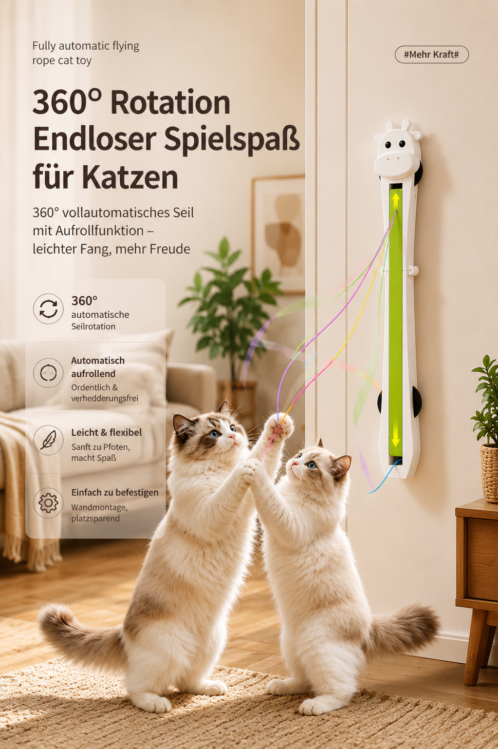 DoorWhisk Automatic Flying Rope Cat Toy